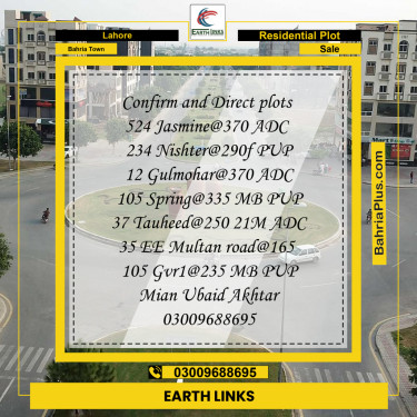 Residential Plot for Sale in Bahria Town, Lahore - (BP-213486)