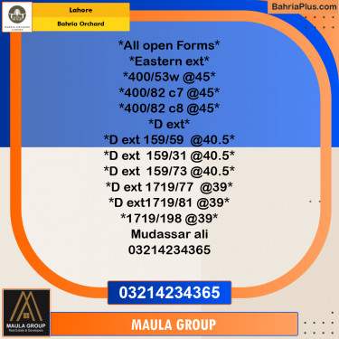 Residential Plot for Sale in Bahria Orchard, Lahore - (BP-213514)