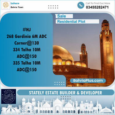 Residential Plot for Sale in Bahria Town, Lahore - (BP-213523)