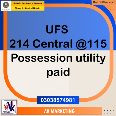 10 Marla Residential Plot for Sale in Phase 1 - Central District -  Bahria Orchard, Lahore - (BP-213550)