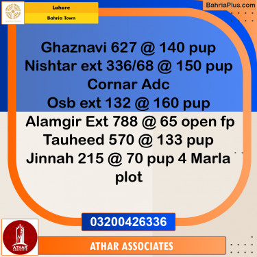 Residential Plot for Sale in Bahria Town, Lahore - (BP-213555)