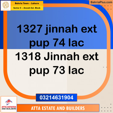 5 Marla Residential Plot for Sale in Sector E - Jinnah Ext. Block -  Bahria Town, Lahore - (BP-213680)