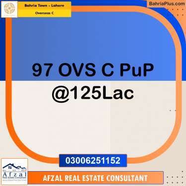 10 Marla Residential Plot for Sale in Overseas C -  Bahria Town, Lahore - (BP-213771)