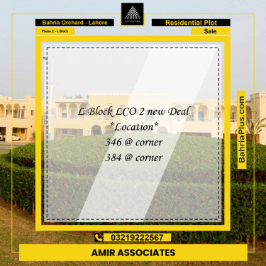 5 Marla Residential Plot for Sale in Phase 2 - L Block -  Bahria Orchard, Lahore - (BP-213838)