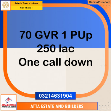 1 Kanal Residential Plot for Sale in Golf Phase 1 -  Bahria Town, Lahore - (BP-213854)