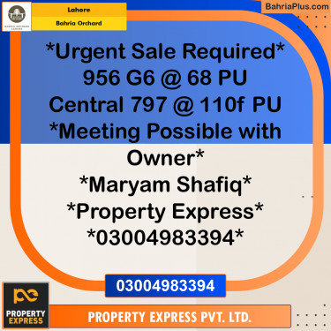 Residential Plot for Sale in Bahria Orchard, Lahore - (BP-213889)