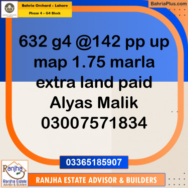 10 Marla Residential Plot for Sale in Phase 4 - G4 Block -  Bahria Orchard, Lahore - (BP-213924)