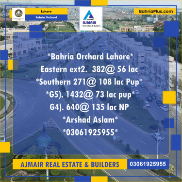 Residential Plot for Sale in Bahria Orchard, Lahore - (BP-214080)