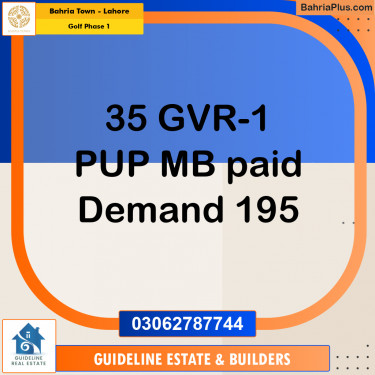 1 Kanal Residential Plot for Sale in Golf Phase 1 -  Bahria Town, Lahore - (BP-214241)