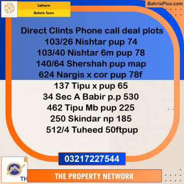 Residential Plot for Sale in Bahria Town, Lahore - (BP-214266)