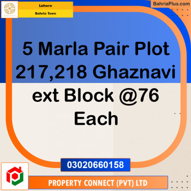 Residential Plot for Sale in Bahria Town, Lahore - (BP-214390)