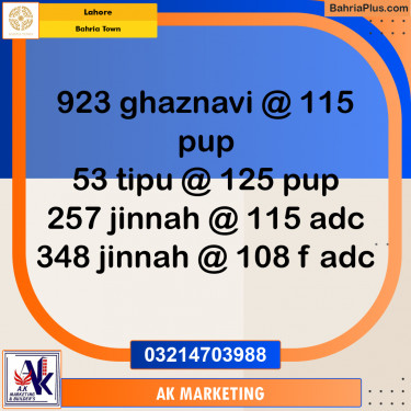 Residential Plot for Sale in Bahria Town, Lahore - (BP-214412)