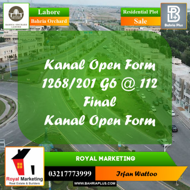 Residential Plot for Sale in Bahria Orchard, Lahore - (BP-214467)