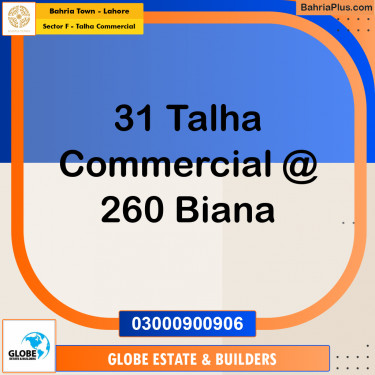 Commercial Plot for Sale in Sector F - Talha Commercial -  Bahria Town, Lahore - (BP-214488)