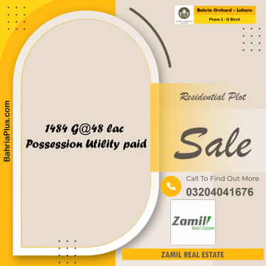 5 Marla Residential Plot for Sale in Phase 2 - G Block -  Bahria Orchard, Lahore - (BP-214615)