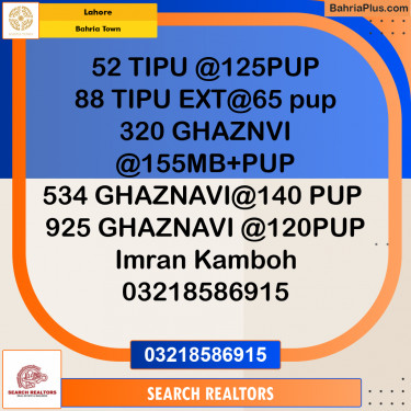 Residential Plot for Sale in Bahria Town, Lahore - (BP-214692)