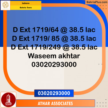 Residential Plot for Sale in Bahria Town, Lahore - (BP-214712)