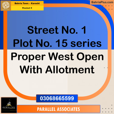 500 Sq. Yards Residential Plot for Sale in Precinct 4 -  Bahria Town, Karachi - (BP-214770)