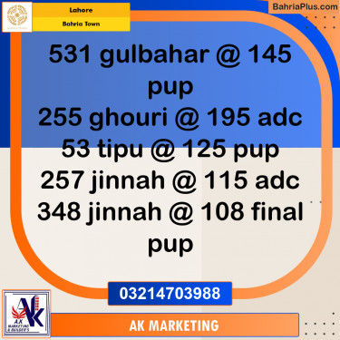 Residential Plot for Sale in Bahria Town, Lahore - (BP-214838)