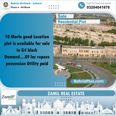 Residential Plot for Sale in Phase 4 - G4 Block -  Bahria Orchard, Lahore - (BP-214861)