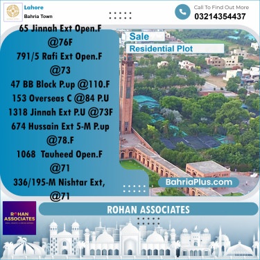 Residential Plot for Sale in Bahria Town, Lahore - (BP-214983)