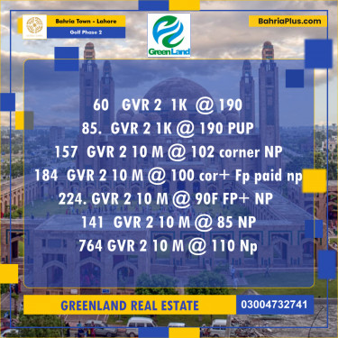 10 Marla Residential Plot for Sale in Golf Phase 2 -  Bahria Town, Lahore - (BP-215115)