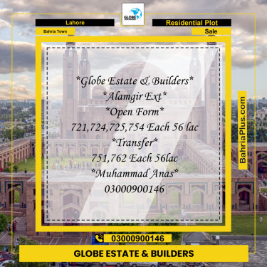 Residential Plot for Sale in Bahria Town, Lahore - (BP-215120)