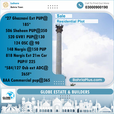 Residential Plot for Sale in Bahria Town, Lahore - (BP-215137)