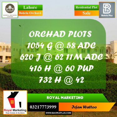 Residential Plot for Sale in Bahria Orchard, Lahore - (BP-215165)