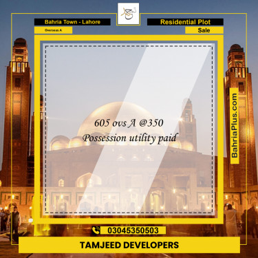 1 Kanal Residential Plot for Sale in Overseas A -  Bahria Town, Lahore - (BP-215186)