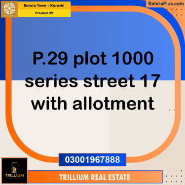 500 Sq. Yards Residential Plot for Sale in Precinct 29 -  Bahria Town, Karachi - (BP-215214)