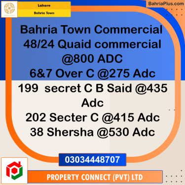 Commercial Plot for Sale in Bahria Town, Lahore - (BP-215242)