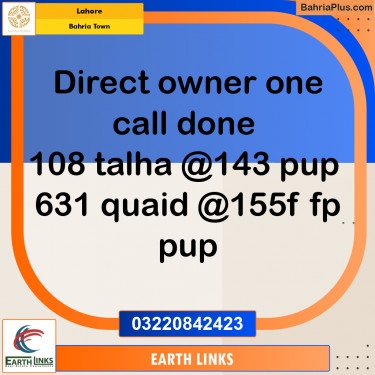 Residential Plot for Sale in Bahria Town, Lahore - (BP-215280)