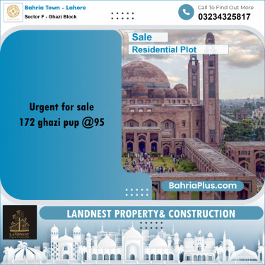 10 Marla Residential Plot for Sale in Sector F - Ghazi Block -  Bahria Town, Lahore - (BP-215338)