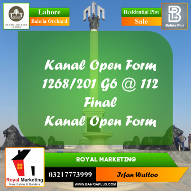 Residential Plot for Sale in Bahria Orchard, Lahore - (BP-215667)