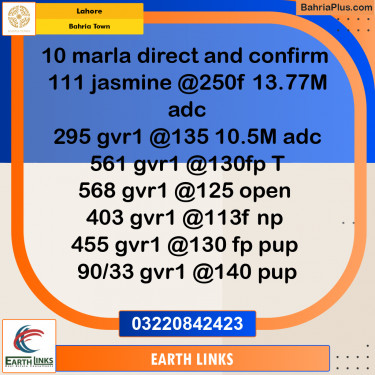 Residential Plot for Sale in Bahria Town, Lahore - (BP-215709)