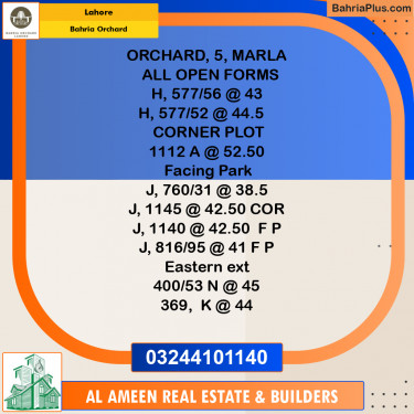 Residential Plot for Sale in Bahria Orchard, Lahore - (BP-215944)