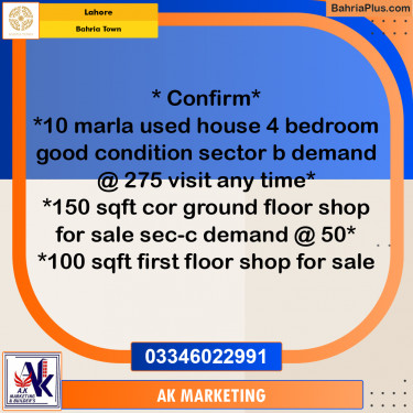 10 Marla Residential Plot for Sale in Bahria Town, Lahore - (BP-215951)