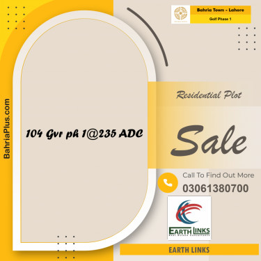 20 Kanal Residential Plot for Sale in Golf Phase 1 -  Bahria Town, Lahore - (BP-216028)