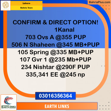 Residential Plot for Sale in Bahria Town, Lahore - (BP-216033)