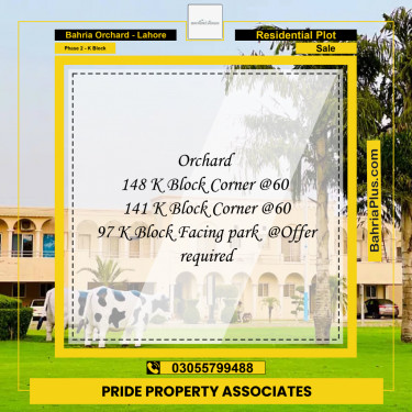 5 Marla Residential Plot for Sale in Phase 2 - K Block -  Bahria Orchard, Lahore - (BP-216126)