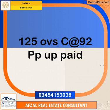 Residential Plot for Sale in Bahria Town, Lahore - (BP-216136)