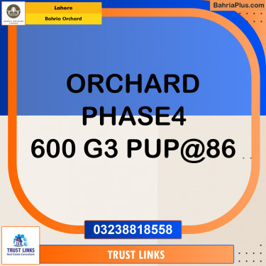 Residential Plot for Sale in Bahria Orchard, Lahore - (BP-216144)