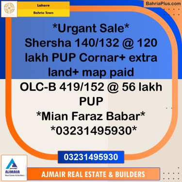 Residential Plot for Sale in Bahria Town, Lahore - (BP-216151)