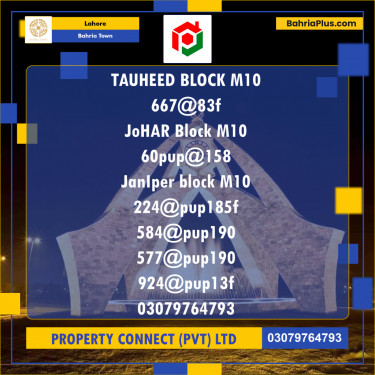 Residential Plot for Sale in Bahria Town, Lahore - (BP-216231)