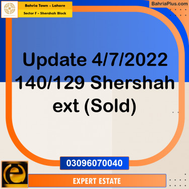 5 Marla Residential Plot for Sale in Sector F - Shershah Block -  Bahria Town, Lahore - (BP-216339)