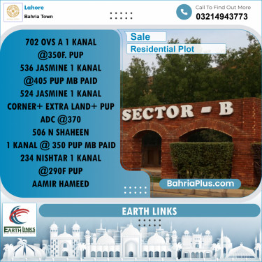 Residential Plot for Sale in Bahria Town, Lahore - (BP-216406)