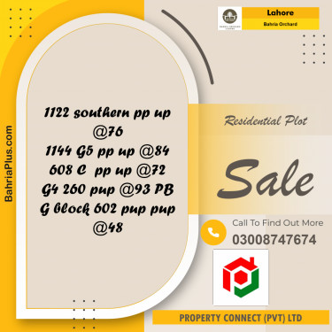 Residential Plot for Sale in Bahria Orchard, Lahore - (BP-216421)