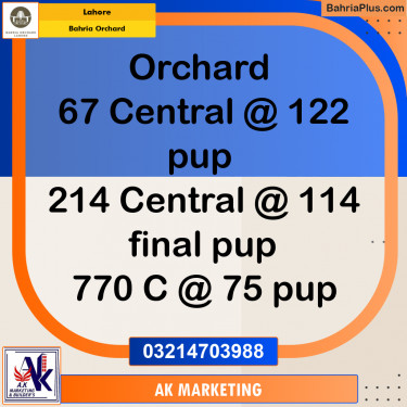 Residential Plot for Sale in Bahria Orchard, Lahore - (BP-216556)