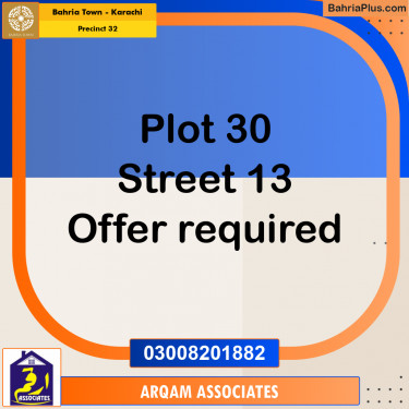 250 Sq. Yards Residential Plot for Sale in Precinct 32 -  Bahria Town, Karachi - (BP-216624)